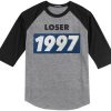 Youth Looser 1997 Grey Black Raglan T shirts