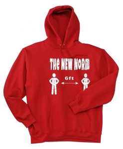 The New Normal 6 Feet Red Hoodie