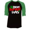 The New Normal Lives Black Green Raglan T shirts