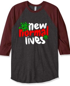 The New Normal Lives Grey Brown Raglan T shirts