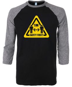 1 M Saferty First Black Grey Raglan T shirts