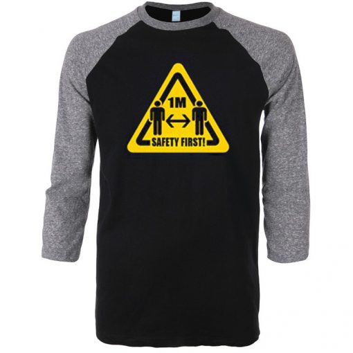 1 M Saferty First Black Grey Raglan T shirts