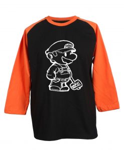 Baby Milo Black Orange Raglan T shirts