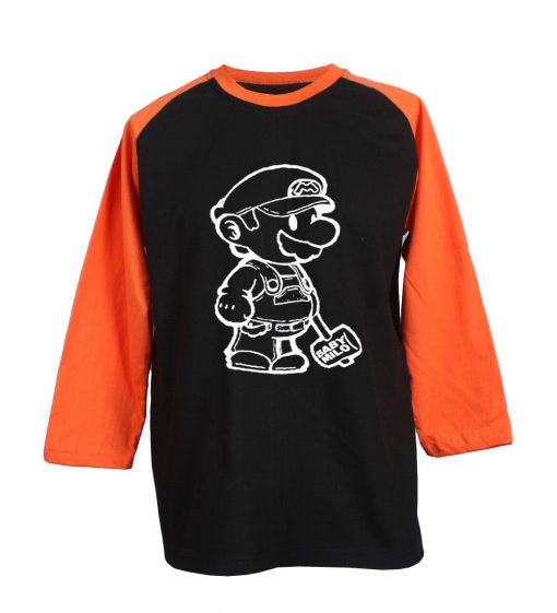 Baby Milo Black Orange Raglan T shirts