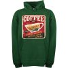 Coffee Shop Hot Coffee Green Hoodie