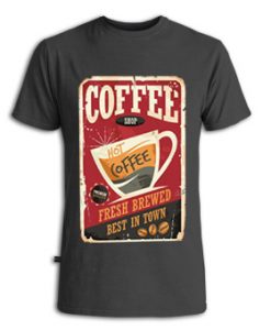 Coffee Shop Hot Coffee Grey Asphalt T shirts