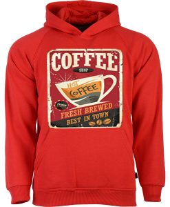 Coffee Shop Hot Coffee Red Hoodie