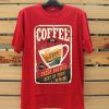 Coffee Shop Hot Coffee Red T shirts