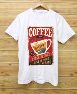 Coffee Shop Hot Coffee White T shirts