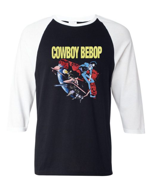 Cowboy Bebop Black White Raglan T shirts