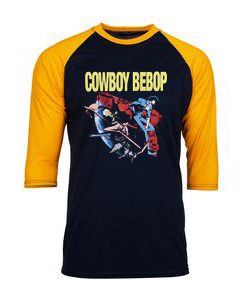 Cowboy Bebop Black Yellow Raglan T shirts