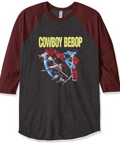 Cowboy Bebop Grey Brown Raglan T shirts