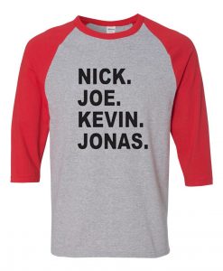 JOBROS Nick Joe Kevin Grey Red Raglan T shirts