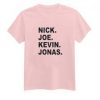 JOBROS Nick Joe Kevin Pink T shirts