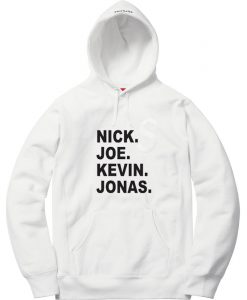 JOBROS Nick Joe Kevin White Hoodie