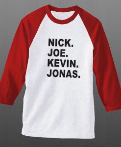 JOBROS Nick Joe Kevin White Red Raglan T shirts