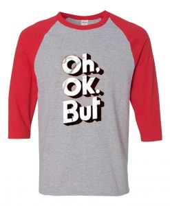 OH OK Grey Red Raglan T shirts