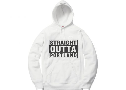 Straight OUTTA Portland White Hoodie