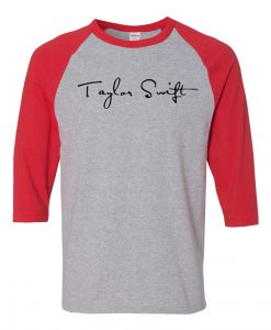 Taylor Swift Grey Red Raglan T shirts