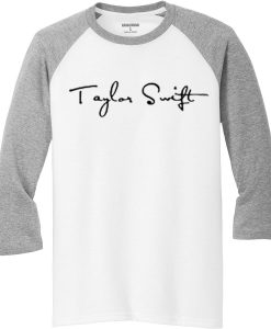 Taylor Swift White Grey Raglan T shirts