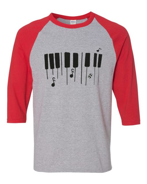 Tone Grey Red Raglan T shirts