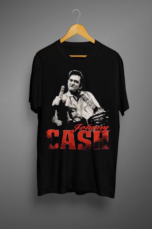 Johnny Cash Middle Finger T shirt