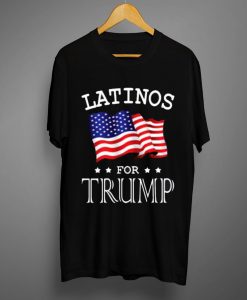 Original Novelty Latinos For Trump President American Flag shirt