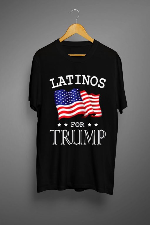 Original Novelty Latinos For Trump President American Flag shirt