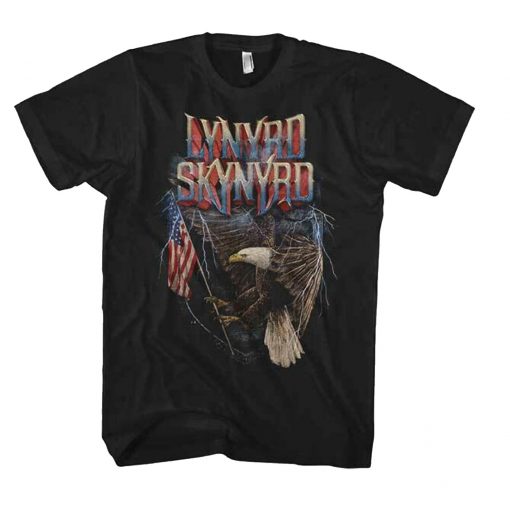 Eagle Bird with American Flag Rock Music Band T Shirt