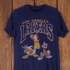 Junk Food Men's Los Angeles Lakers Purple Disney Vintage Mickey Squad T-Shirt