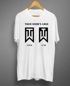 Tiger Woods Before And After Logo Funny T shirts