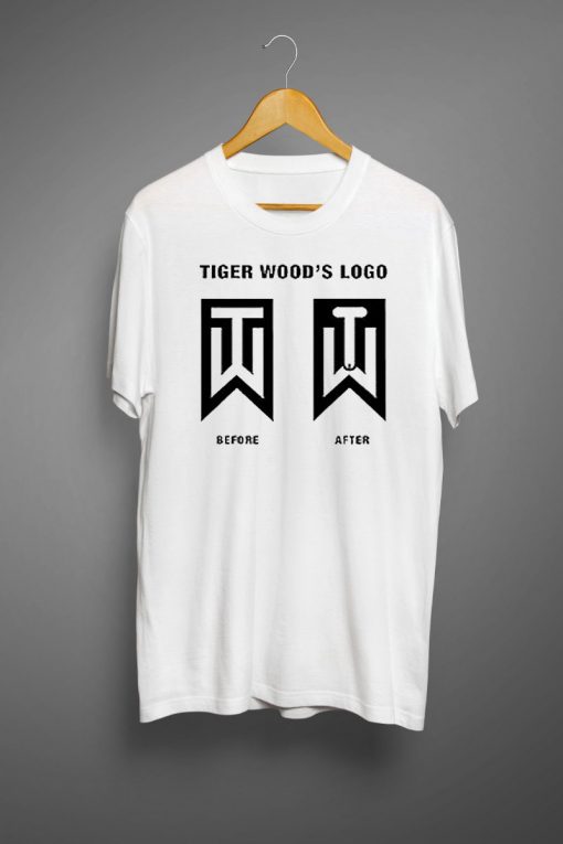 Tiger Woods Before And After Logo Funny T shirts