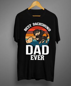 Best Dog Dad Ever Dachshund Retro T Shirt