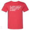 IF JOEY VOTTO DIDN'T SWING IT WASN'T A STRIKE. T SHIRTS