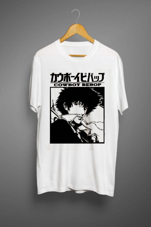 spike cowboy bebop Anime white T shirts