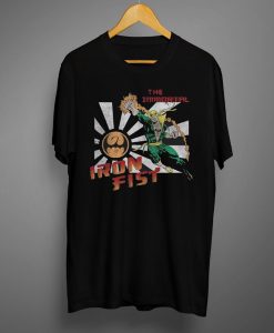 Mens Marvel Iron Fist Vintage Poster Style T shirts