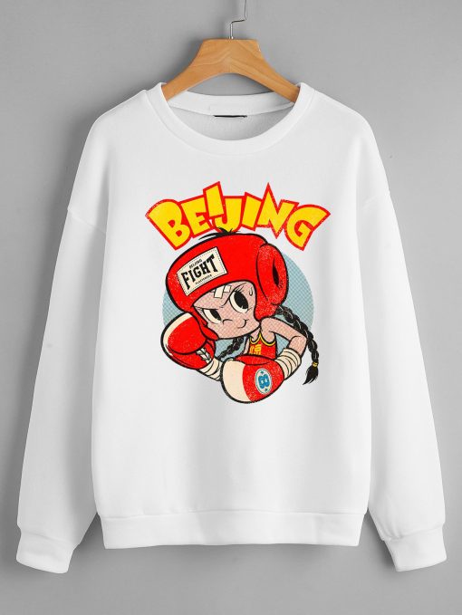 Beijing Punchy White T Sweatshirts