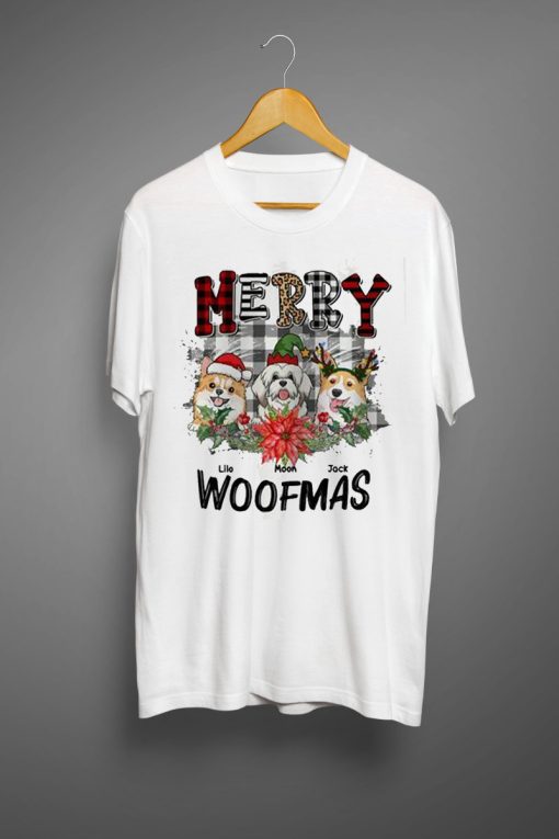 Merry Woofmas Christmas T shirts