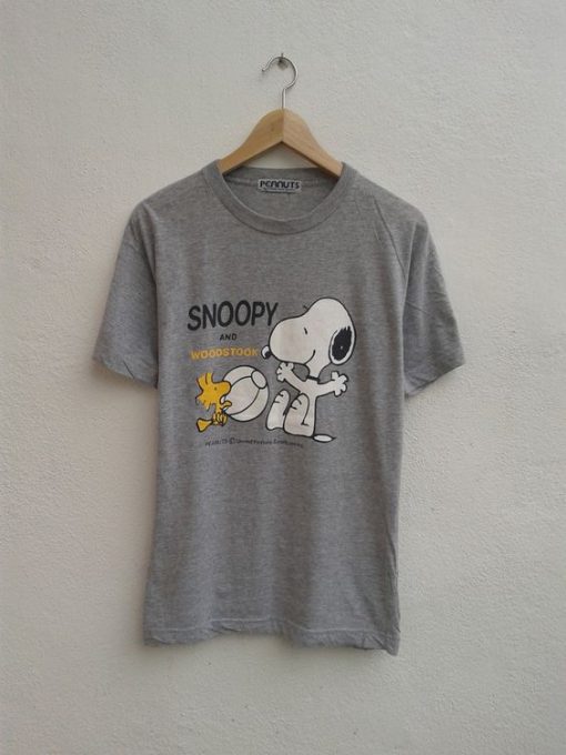 Snoopy Cartoon Woodstock Big Graphic T-Shirt