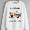 Cat Gardening White Sweatshirts