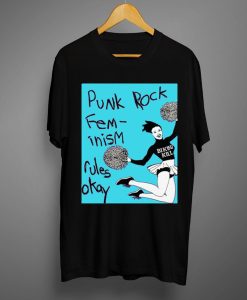 Punk Rock Feminism Rules Cheerleader t shirt