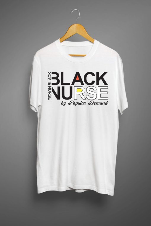 Black Nurse White T shirts