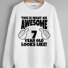 Boys 7th Birthday White Sweatshirts