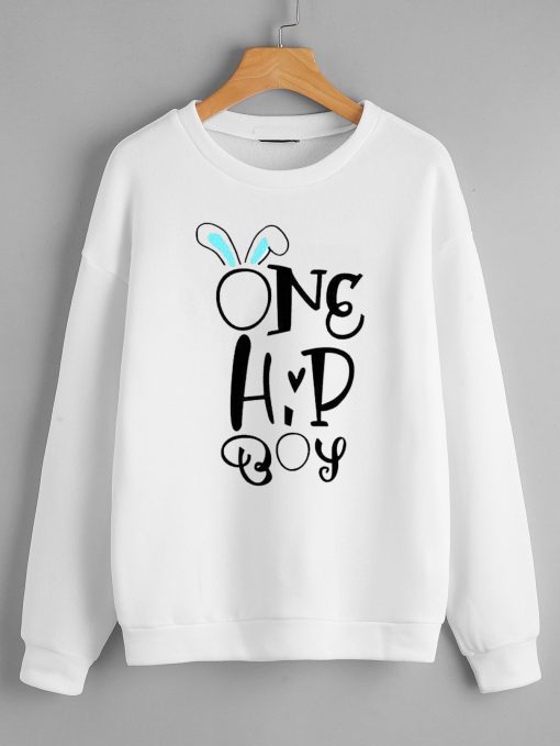 One Hip Boys White Sweatshirts