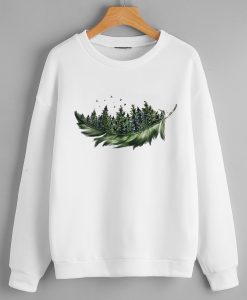 Women Feather Bird Sweatshirts