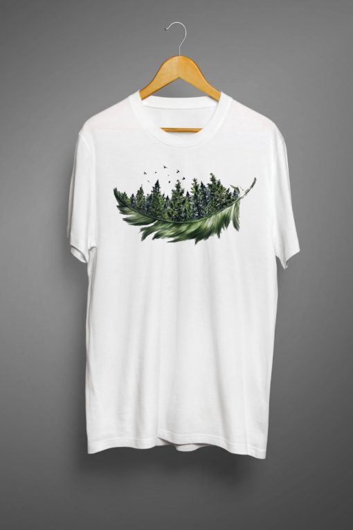 Women Feather Bird T shirts