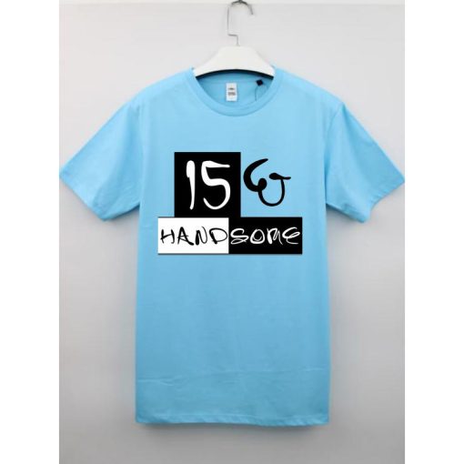 15 and handsome T shirts Blue