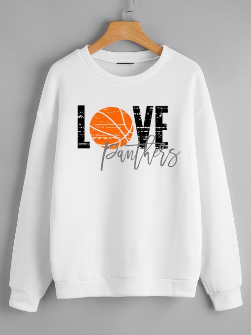 Love Panthers Basketball Sweatshirts