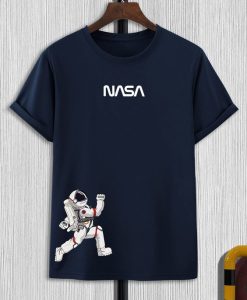 Men Letter And Astronaut Print T shirts