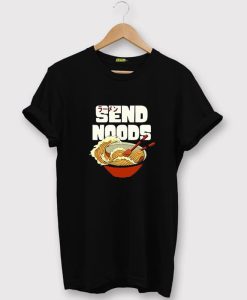 Men Noodles And Japanese Letter Graphic T shirts